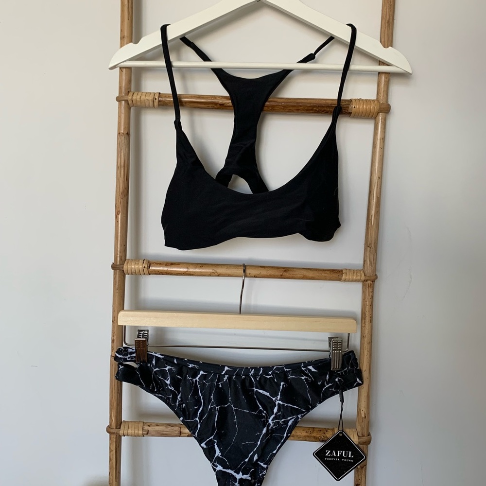 Marble Print Bikini Set